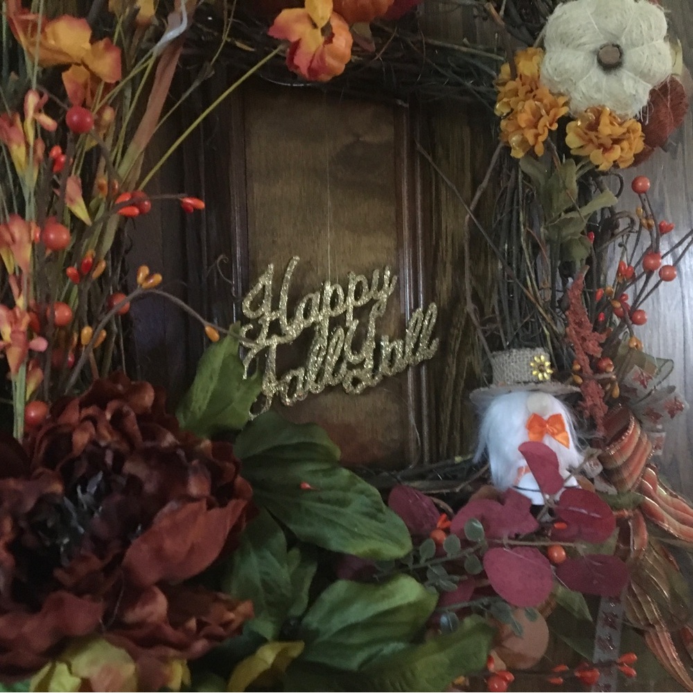 Beautiful handmade fall wreath